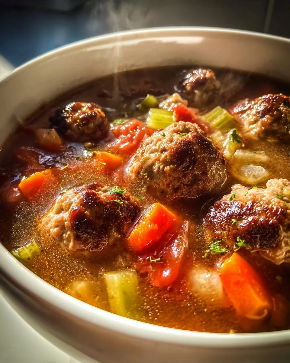 Slow Cooker Meatball Soup Recipe - detail 3