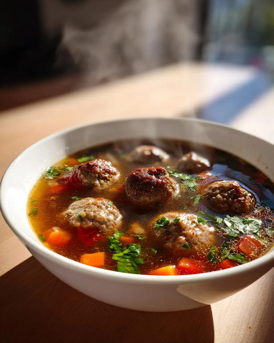 Slow Cooker Meatball Soup Recipe - detail 4