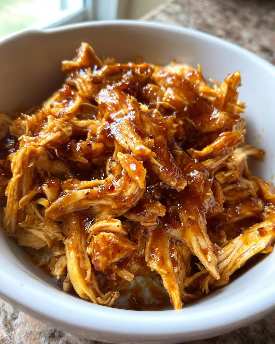 Slow Cooker Peach BBQ Chicken - detail 2