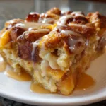 Slow Cooker Peach Bread Pudding