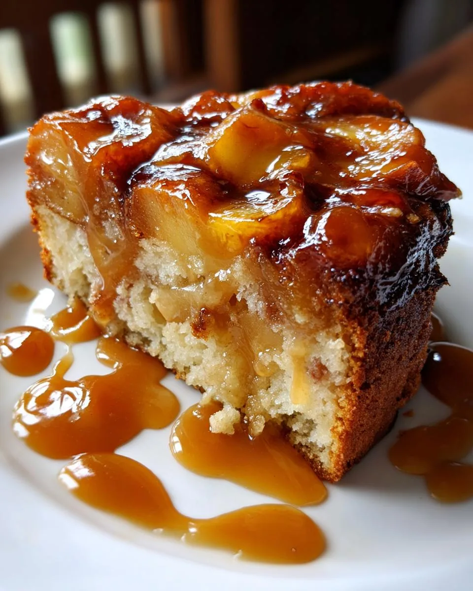Slow Cooker Peach Cake with Caramel Sauce - detail 2