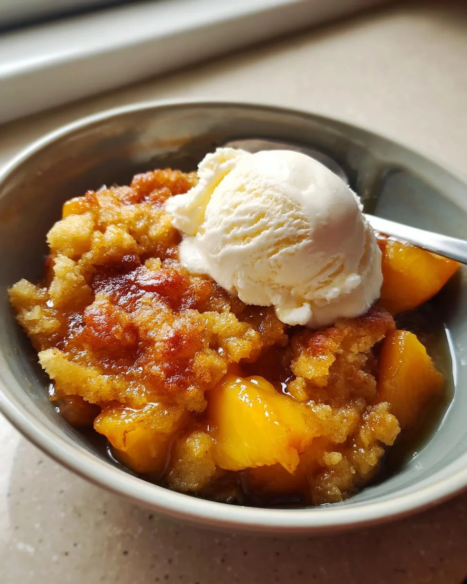 Slow Cooker Peach Cobbler: 4 Secrets to Effortless Dessert Bliss 8 Slow Cooker Peach Cobbler - detail 3