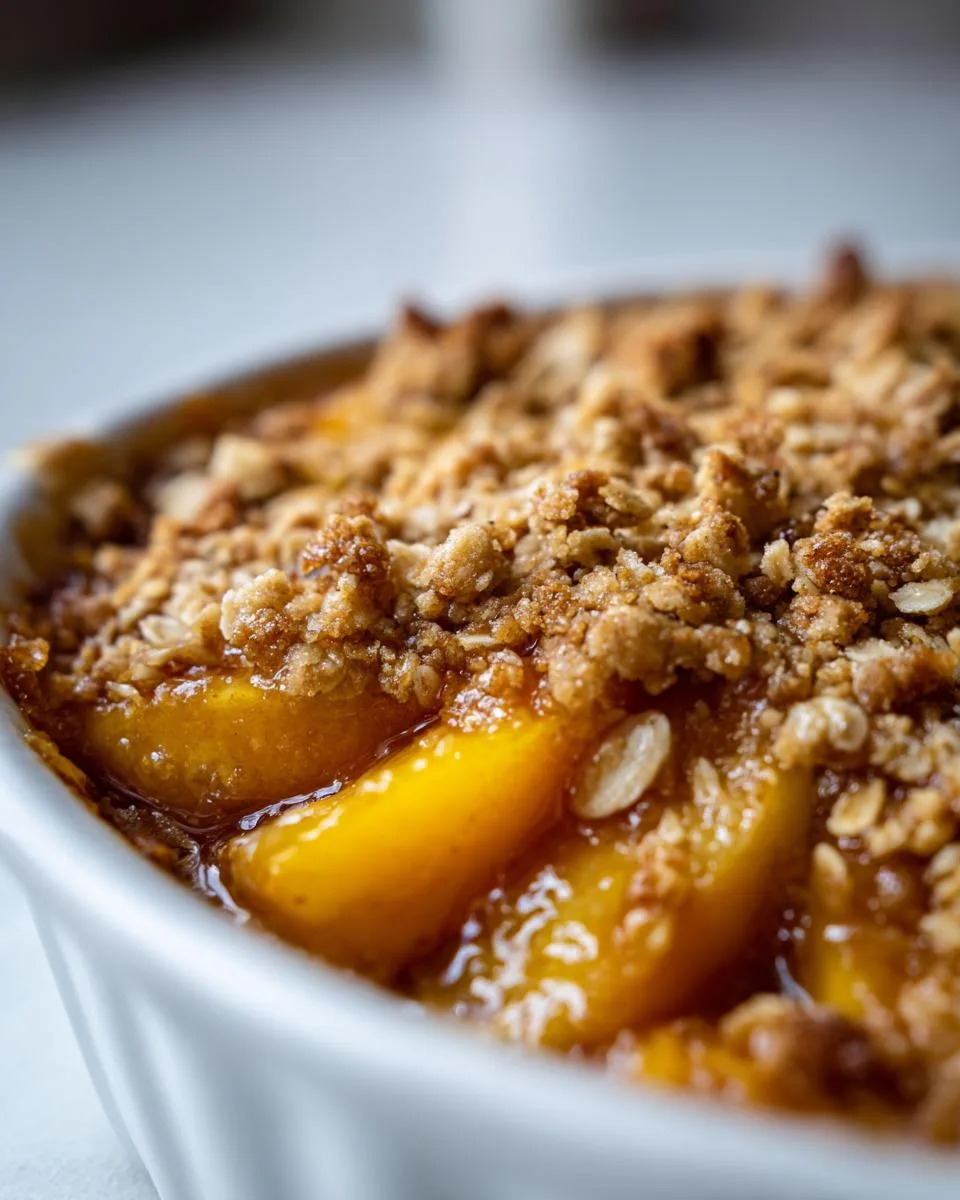 Magical Slow Cooker Peach Crisp with Perfect 6-Ingredient Topping 6 Slow Cooker Peach Crisp - detail 1