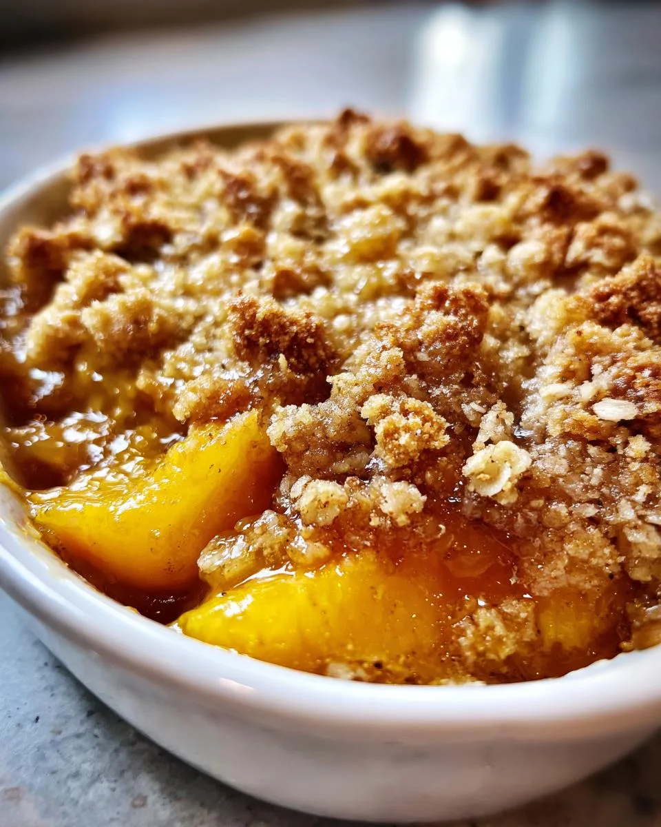 Magical Slow Cooker Peach Crisp with Perfect 6-Ingredient Topping 7 Slow Cooker Peach Crisp - detail 2