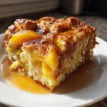 Slow Cooker Peach French Toast Casserole