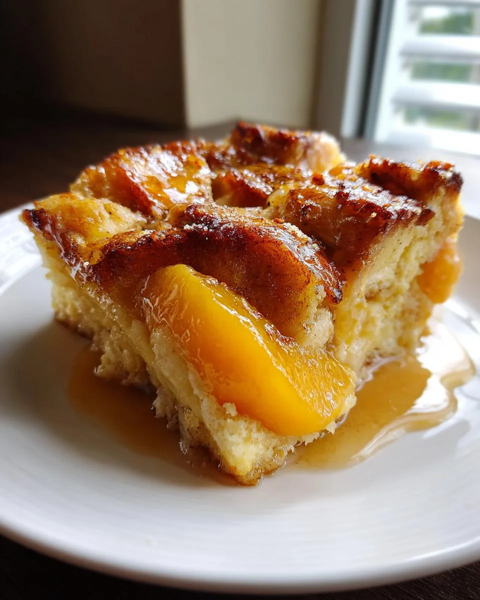 Slow Cooker Peach French Toast Casserole - detail 3