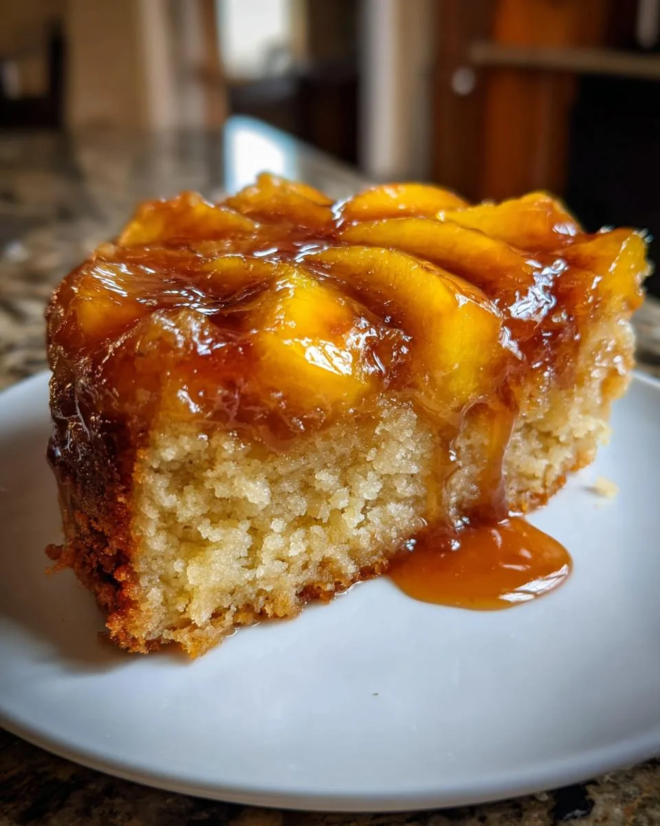 Slow Cooker Peach Upside Down Cake: 4-Hour Magic Dessert 5 Slow Cooker Peach Upside Down Cake - detail 1