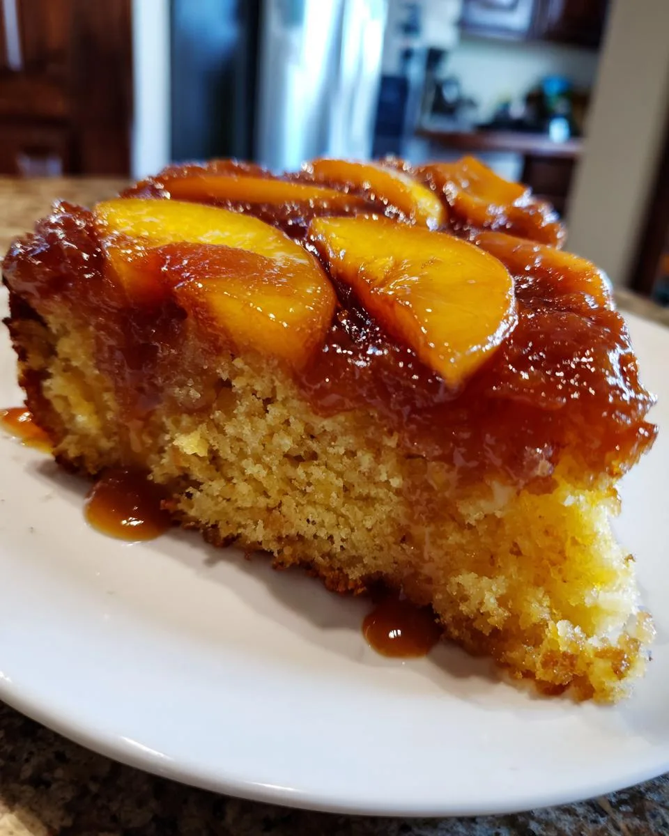 Slow Cooker Peach Upside Down Cake: 4-Hour Magic Dessert 6 Slow Cooker Peach Upside Down Cake - detail 2
