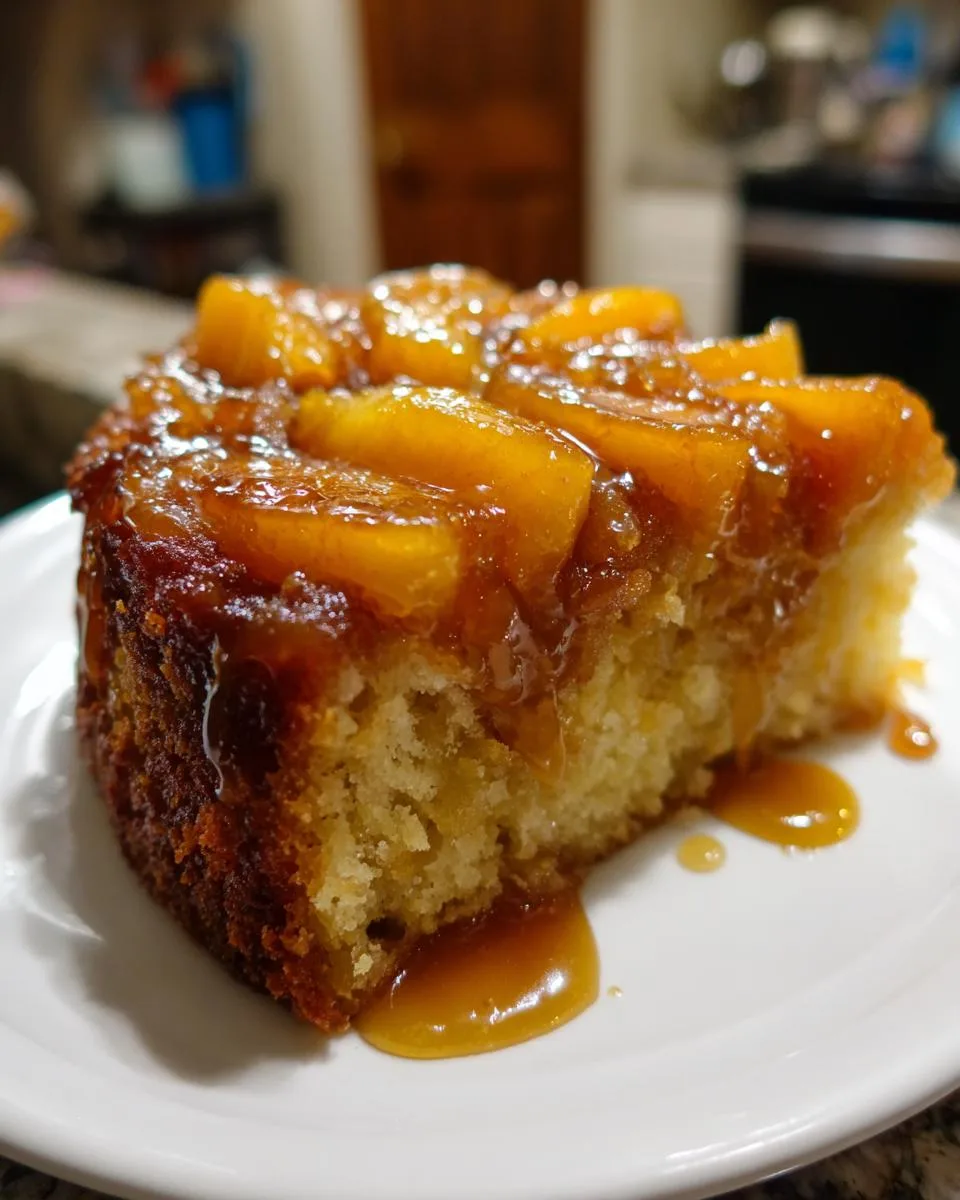 Slow Cooker Peach Upside Down Cake: 4-Hour Magic Dessert 7 Slow Cooker Peach Upside Down Cake - detail 3