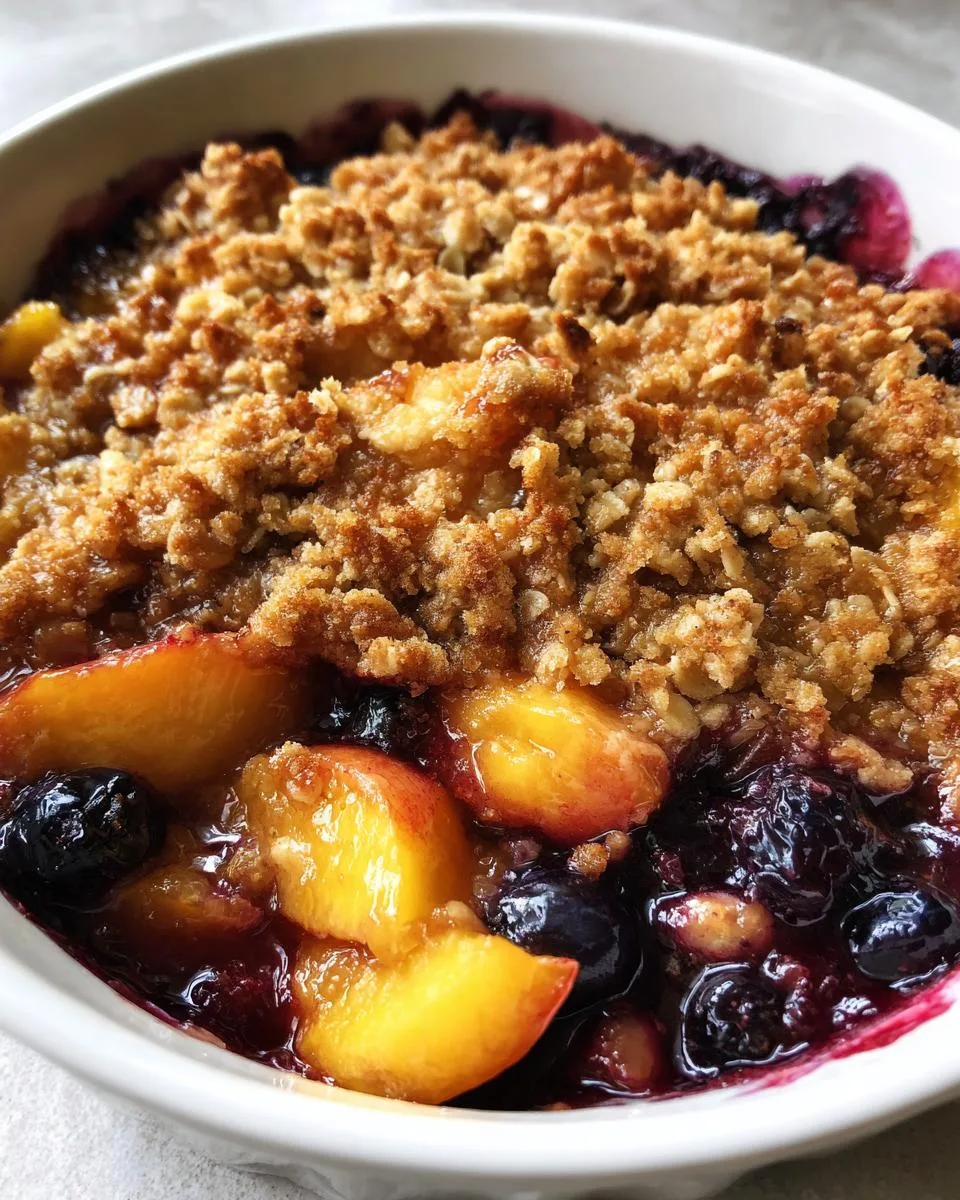 Irresistible Slow Cooker Peach and Blueberry Crisp in 4 Hours 4 Slow Cooker Peach and Blueberry Crisp - detail 1