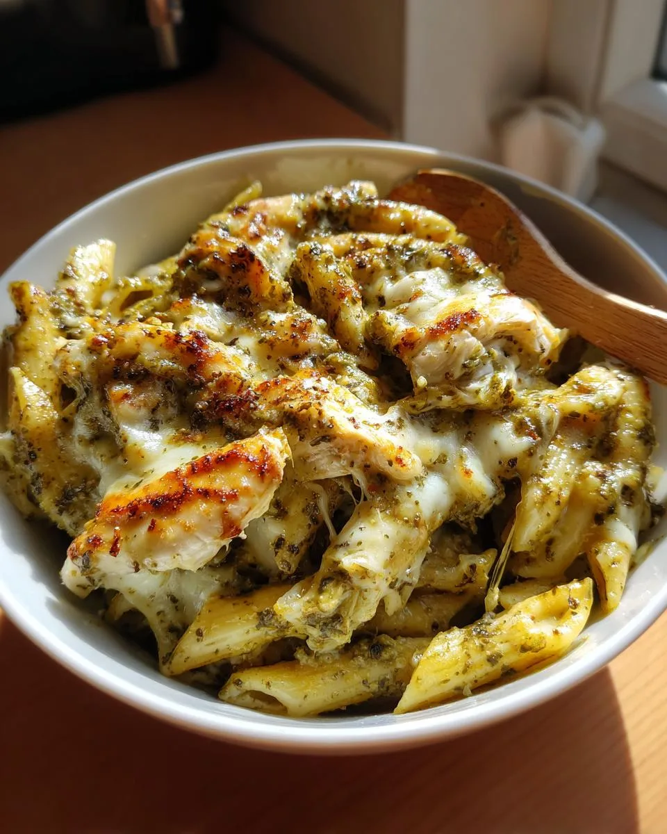 5-Ingredient Slow Cooker Pesto Mozzarella Chicken Pasta 6 Slow Cooker Pesto Mozzarella Chicken Pasta - detail 1