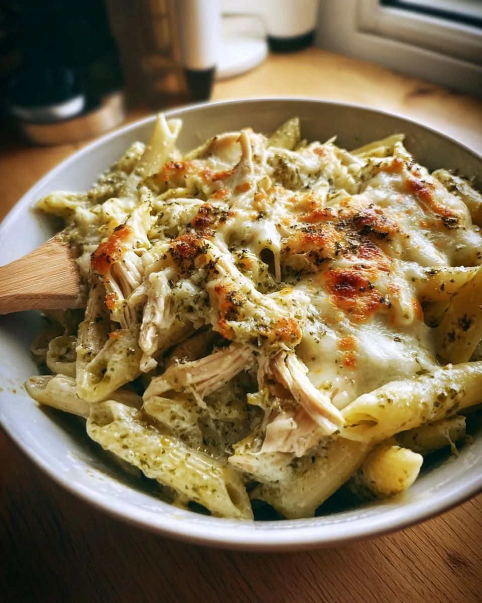 5-Ingredient Slow Cooker Pesto Mozzarella Chicken Pasta 7 Slow Cooker Pesto Mozzarella Chicken Pasta - detail 2
