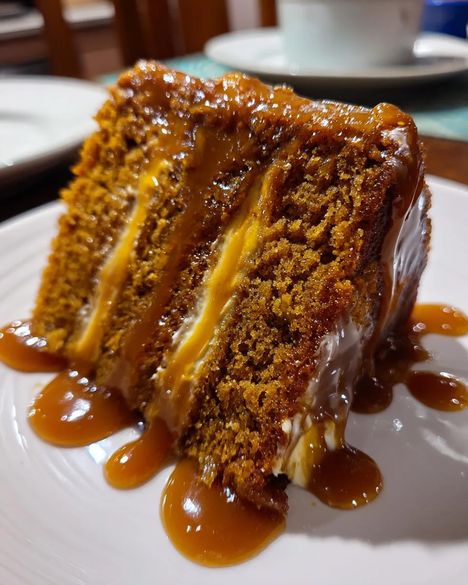 Slow Cooker Pumpkin Caramel Cake - detail 3