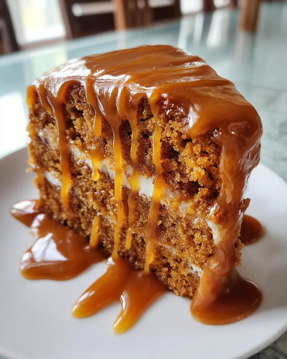 Slow Cooker Pumpkin Caramel Cake - detail 4