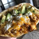 Slow Cooker Queso Chicken Tacos