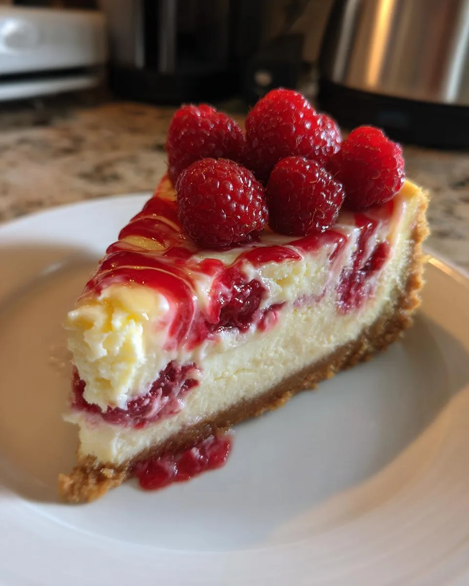 3-Ingredient Slow Cooker Raspberry Cheesecake Perfection 6 Slow Cooker Raspberry Cheesecake - detail 2