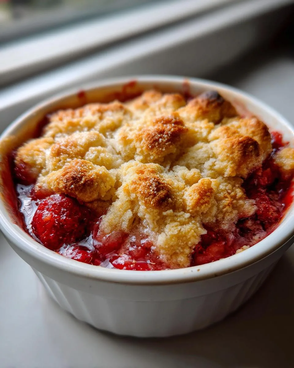 Irresistible Slow Cooker Raspberry Cobbler in 2 Hours 9 Slow Cooker Raspberry Cobbler - detail 4