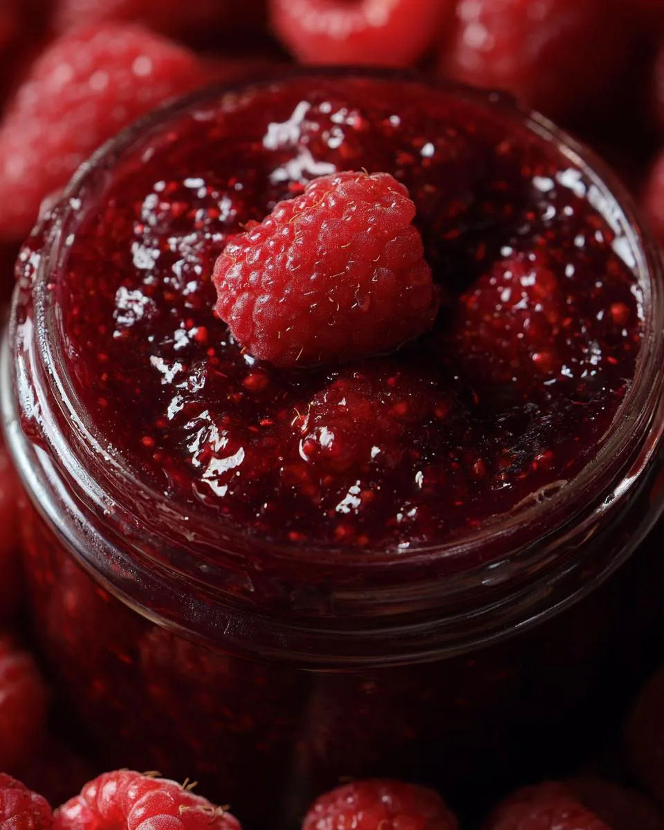 Slow Cooker Raspberry Jam - detail 1