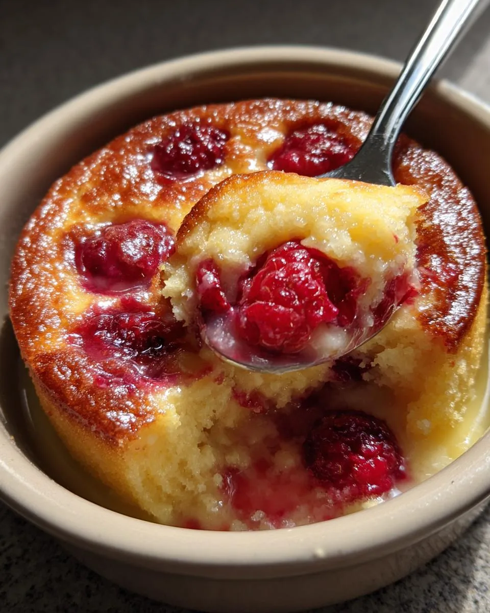 Slow Cooker Raspberry Lemon Pudding - detail 2