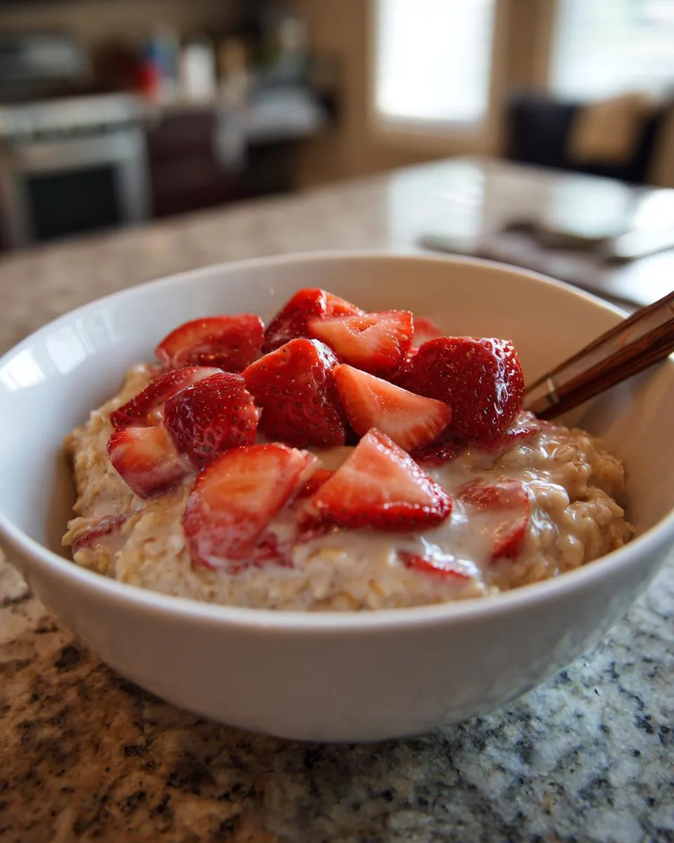 Slow Cooker Strawberries and Cream Oatmeal for 6 Blissful Mornings 8 Slow Cooker Strawberries and Cream Oatmeal - detail 3