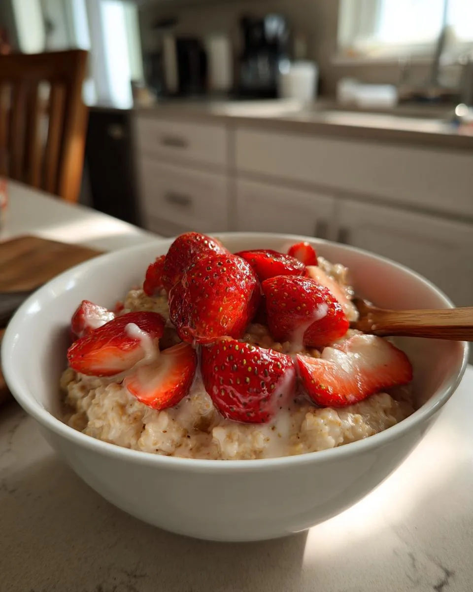 Slow Cooker Strawberries and Cream Oatmeal for 6 Blissful Mornings 9 Slow Cooker Strawberries and Cream Oatmeal - detail 4