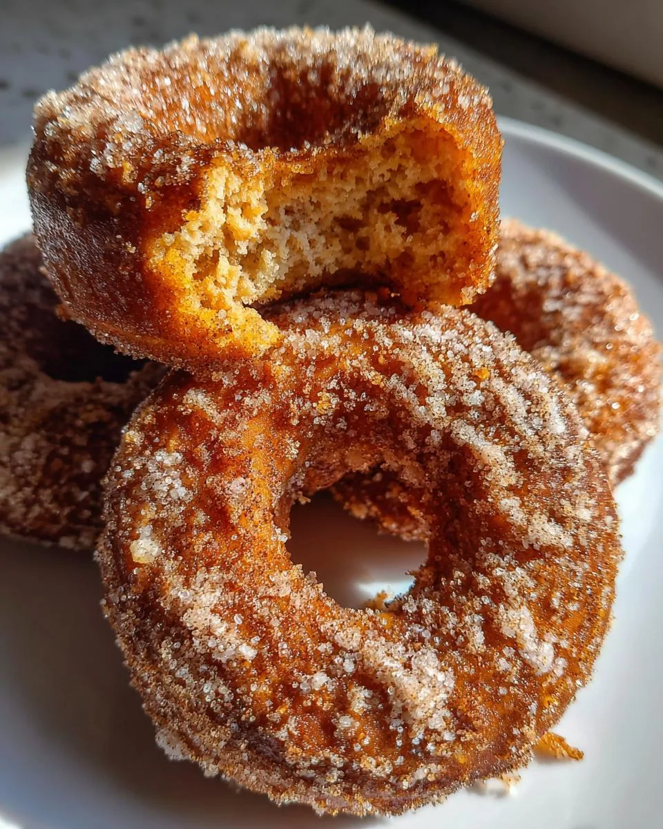 Baked Pumpkin Donuts with Cinnamon Sugar - detail 1
