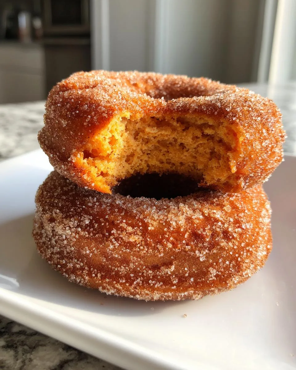 Baked Pumpkin Donuts with Cinnamon Sugar - detail 2
