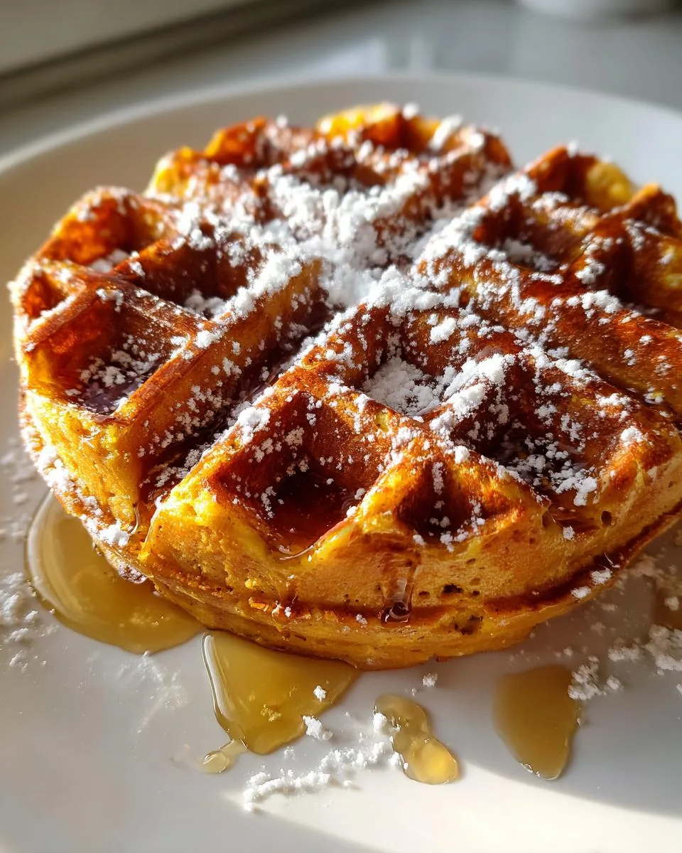 Belgian-Style Pumpkin Waffles - detail 1