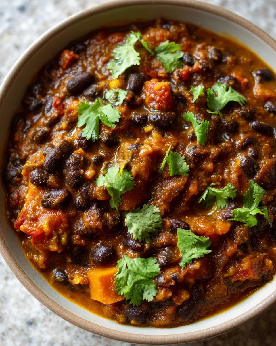 Black Bean and Pumpkin Chili - detail 1