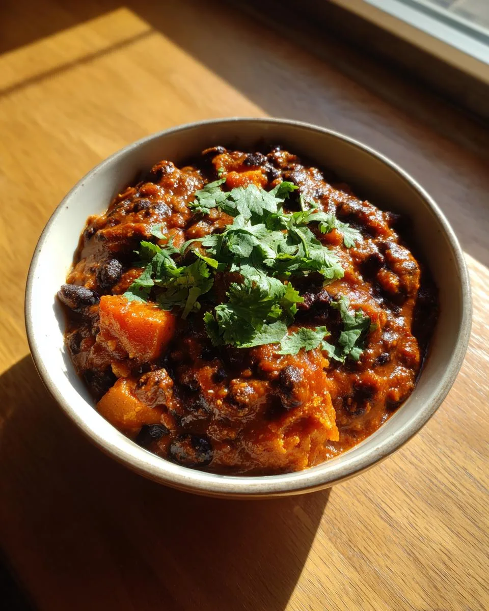 Black Bean and Pumpkin Chili - detail 2