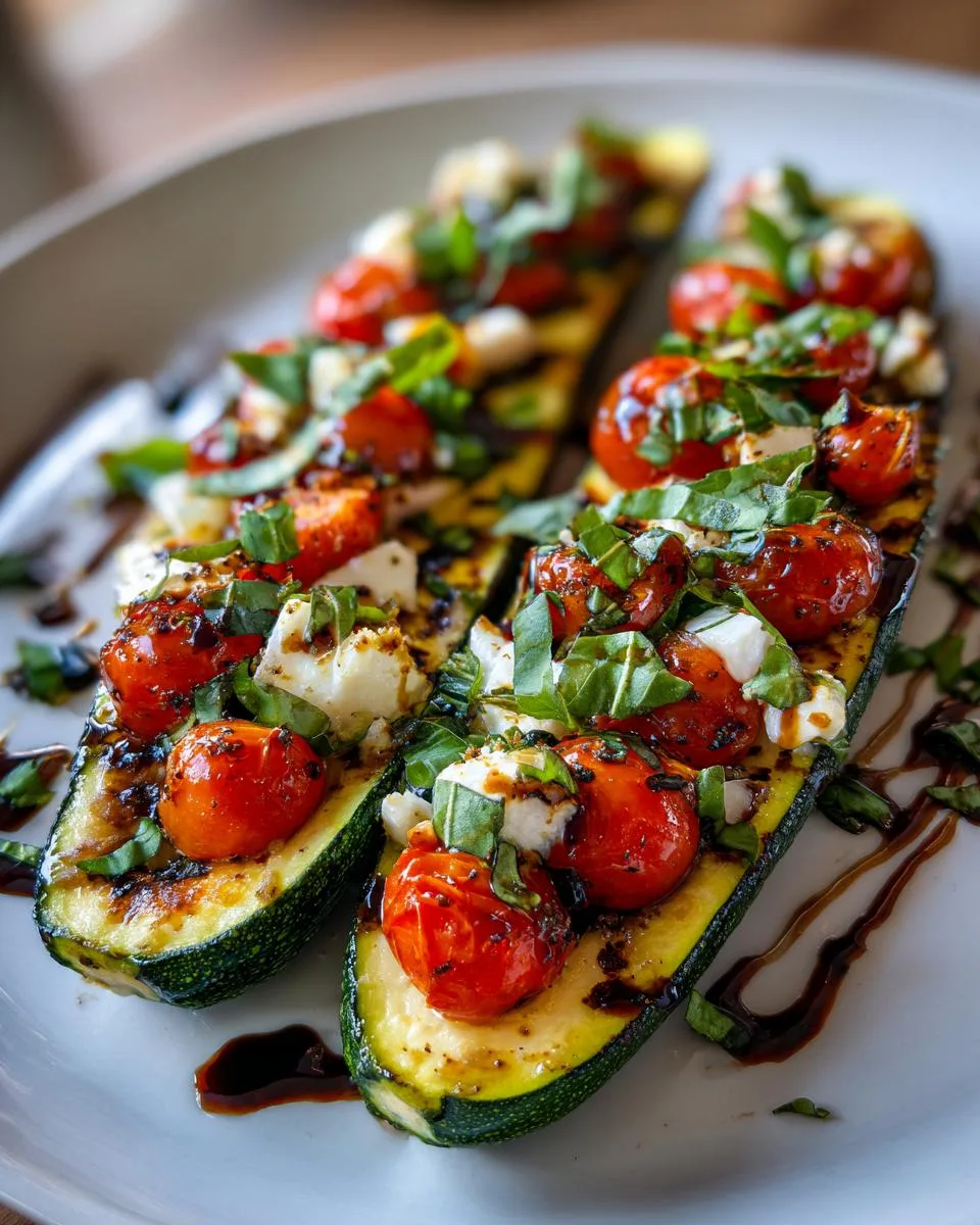 Caprese Zucchini Boats - detail 1