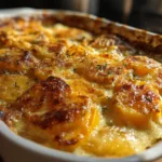 Cheesy Pumpkin Potato Gratin