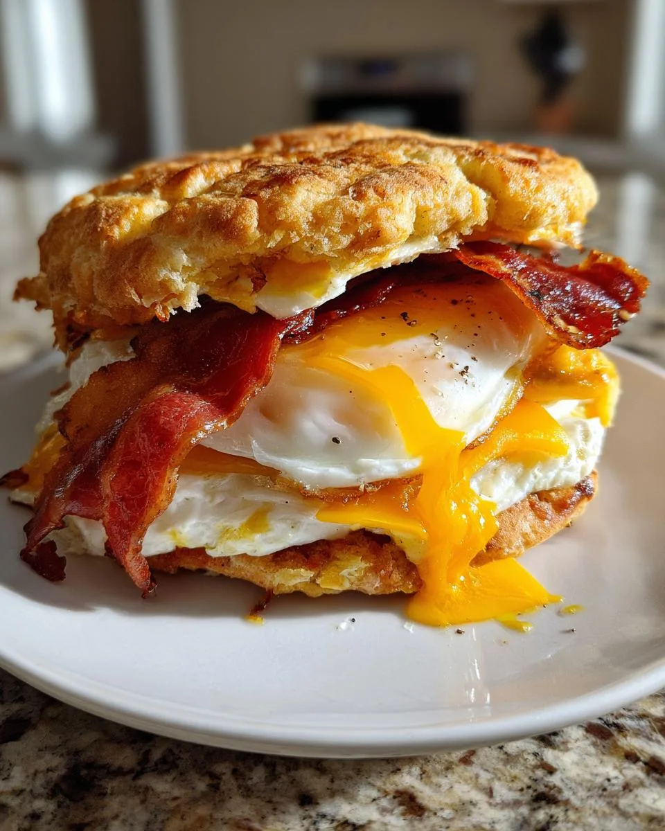 Cloud Bread Breakfast Sandwich - detail 3