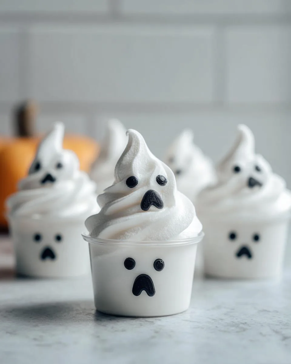 3-Ingredient Ghost Yogurt Cups: Spooky Halloween Magic 6 Ghost Yogurt Cups - detail 2
