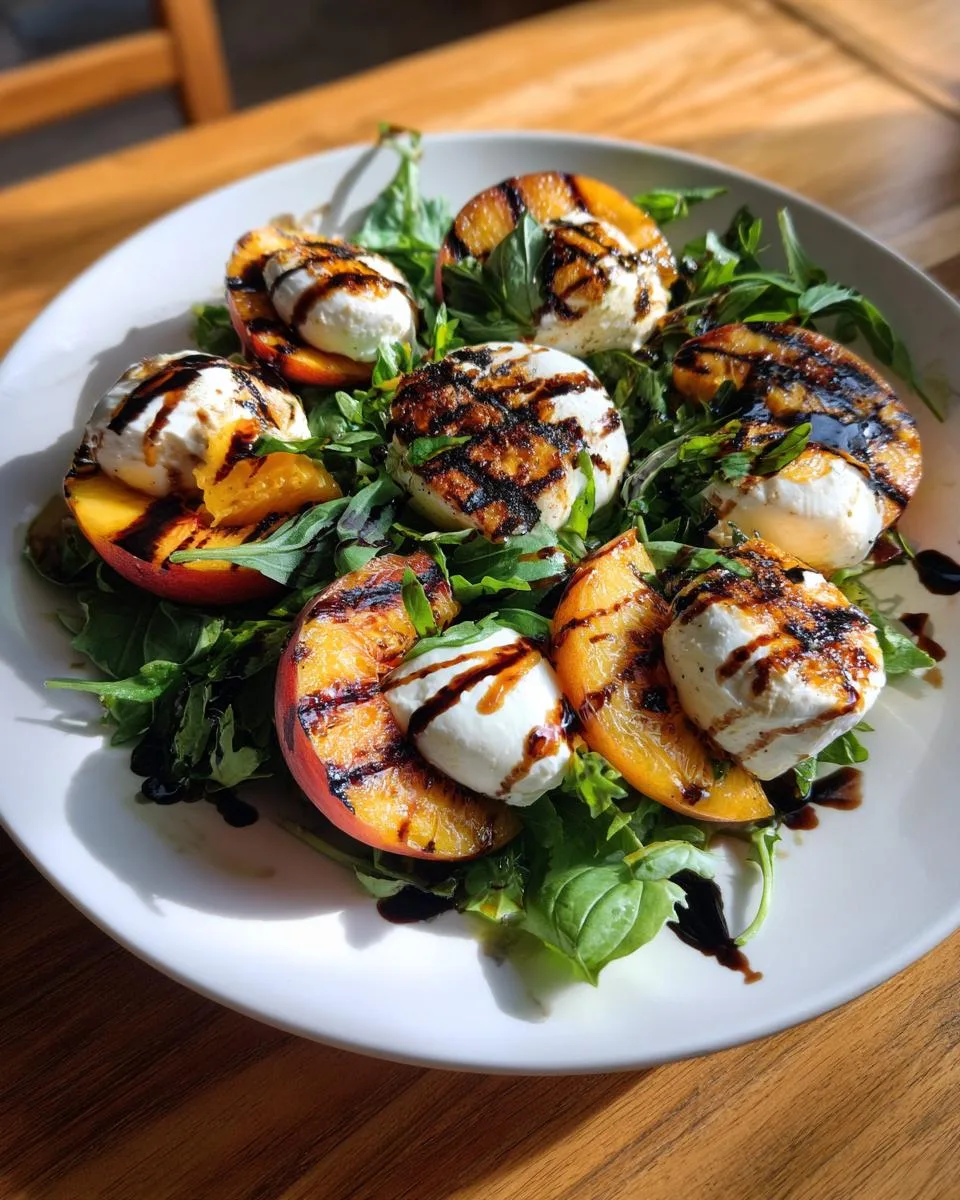 Grilled peach burrata salad - detail 2
