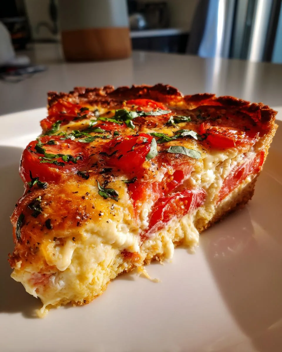 Keto tomato pie - detail 1