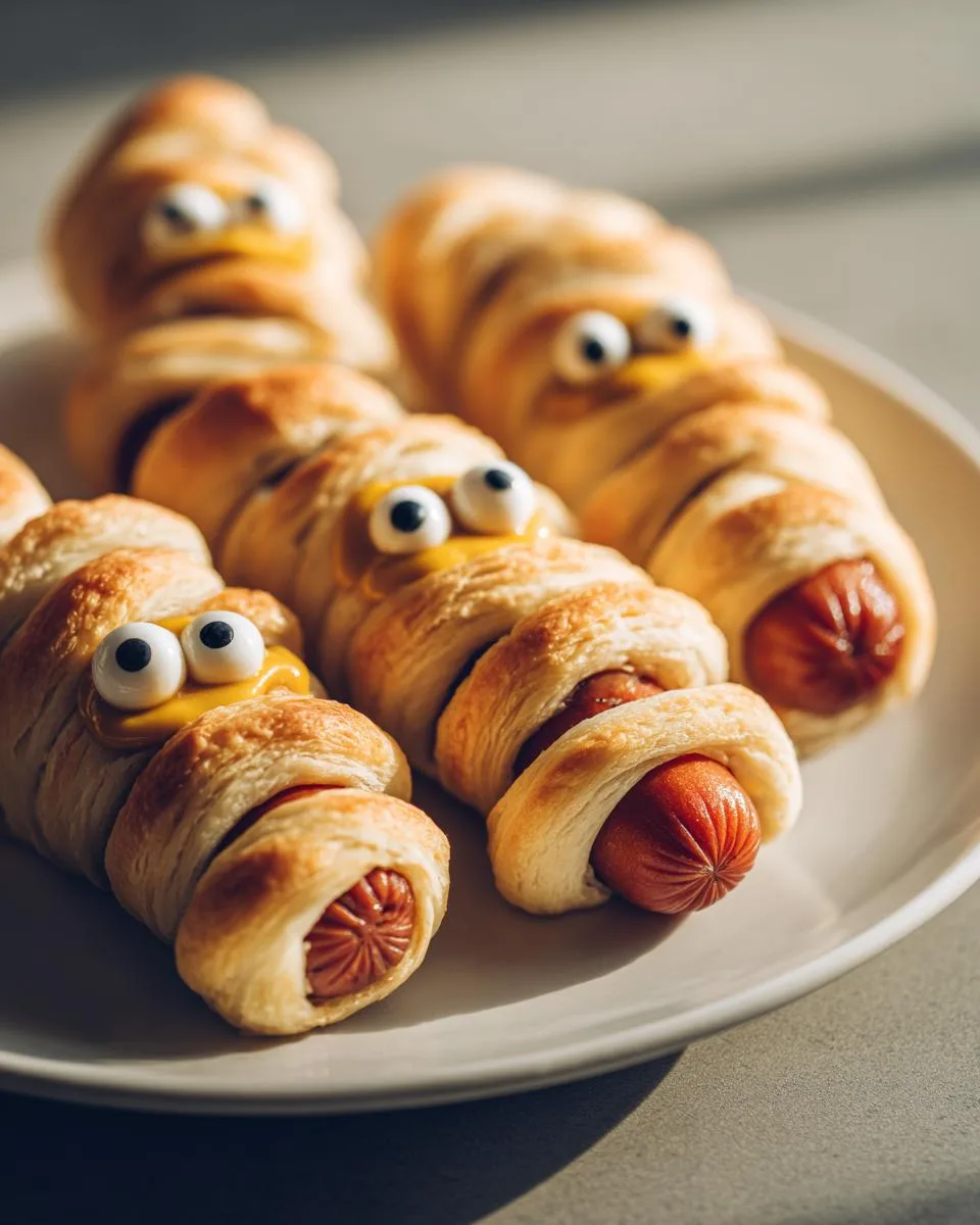 Spooky Mummy Hot Dogs: 3 Ingredients for Halloween Magic 5 Mummy Hot Dogs - detail 1
