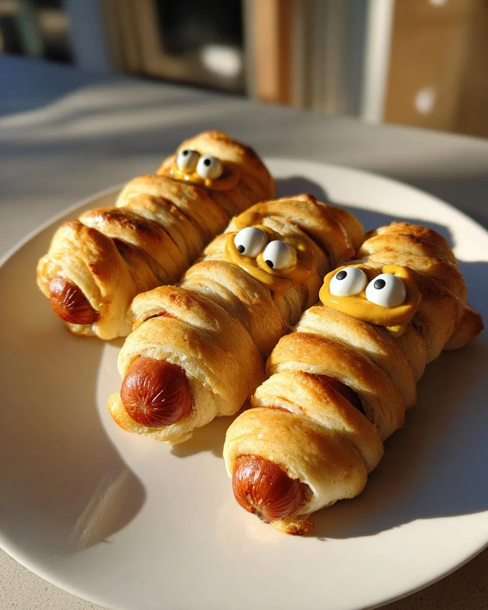 Spooky Mummy Hot Dogs: 3 Ingredients for Halloween Magic 6 Mummy Hot Dogs - detail 2
