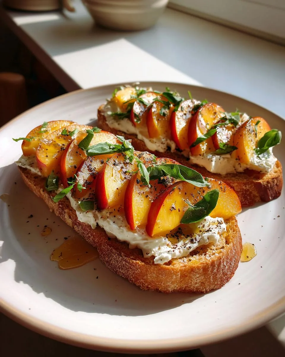 Peach bruschetta - detail 3