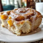Peach cobbler cinnamon rolls