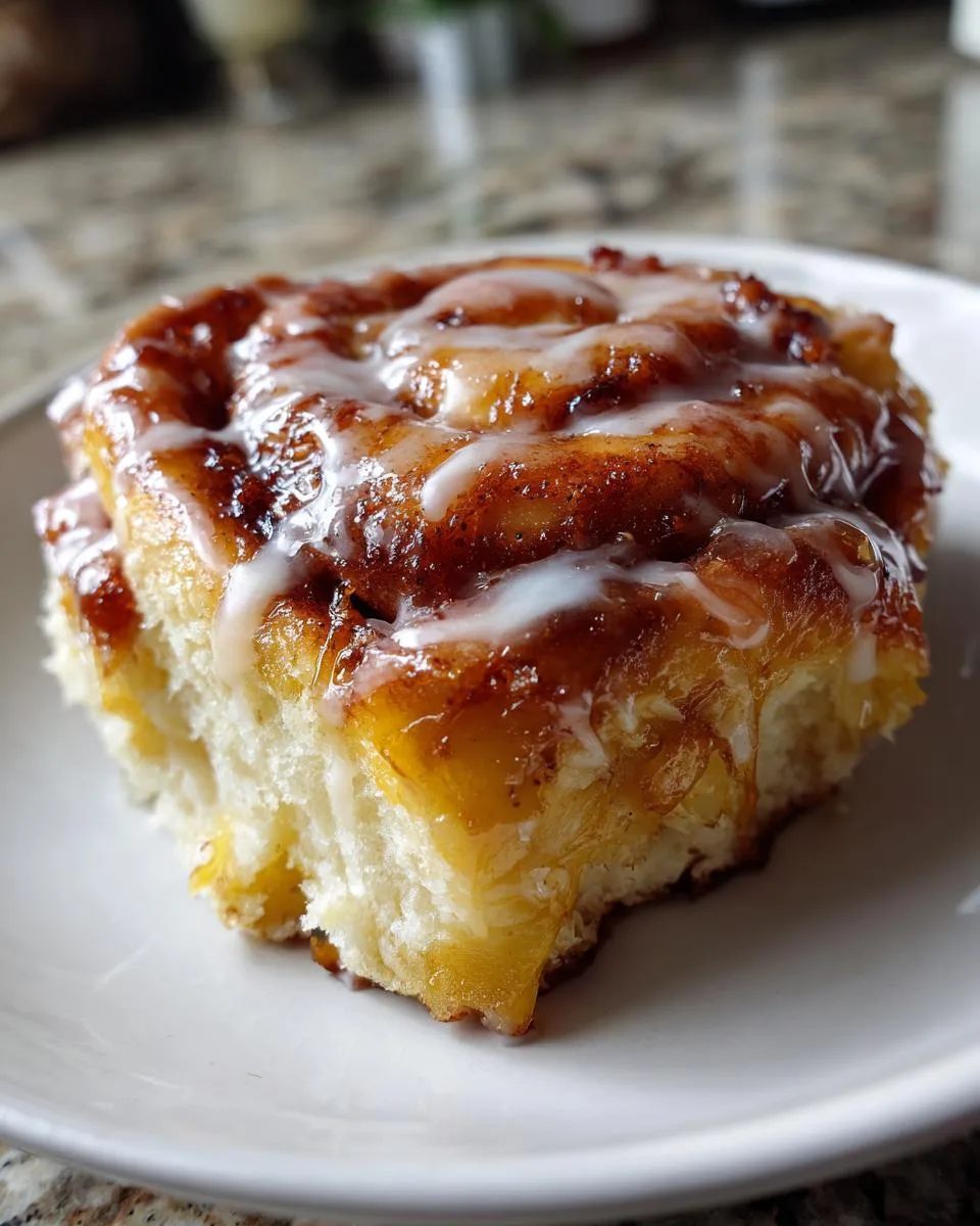 Peach cobbler cinnamon rolls - detail 3