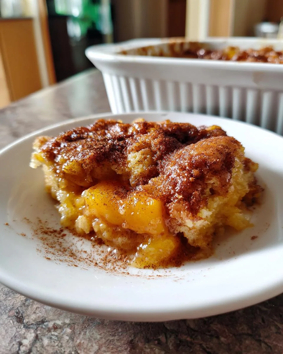 Irresistible Peach Cobbler Dump Cake in Just 10 Minutes! 7 Peach cobbler dump cake - detail 3