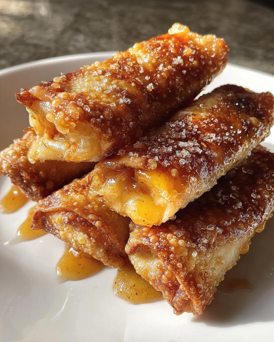 Peach cobbler egg rolls - detail 1