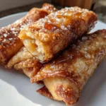 Peach cobbler egg rolls