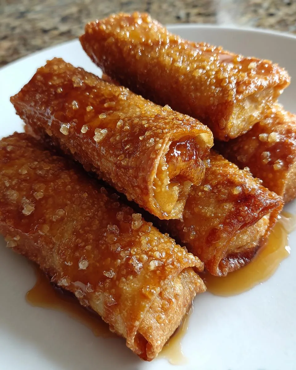 Peach cobbler egg rolls - detail 4