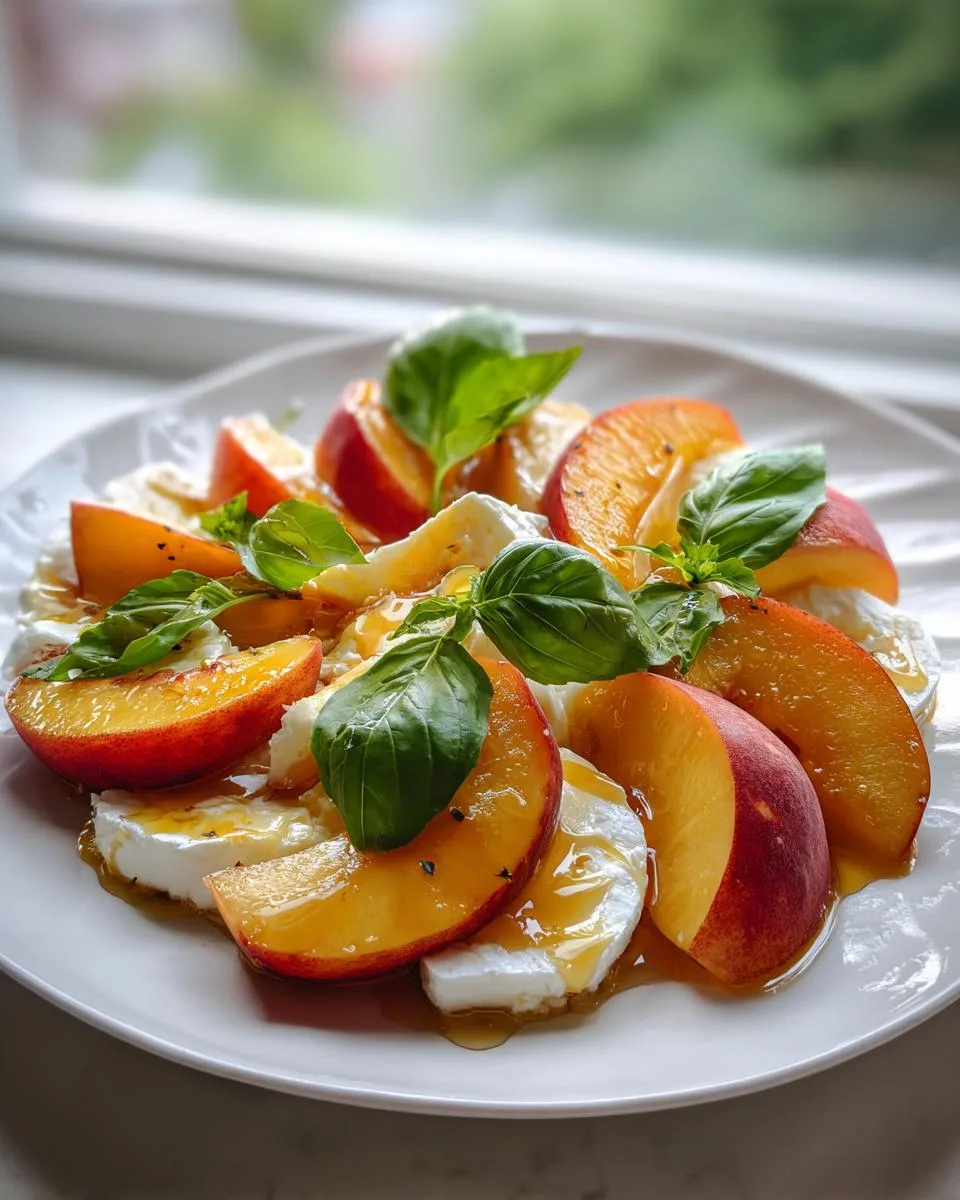 10-Minute Peaches with Brie and Hot Honey You’ll Crave 5 Peaches with brie and hot honey - detail 2