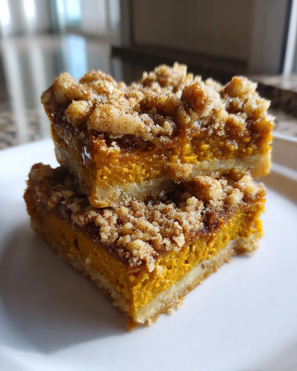 Pumpkin Pie Bars with Streusel Topping - detail 1
