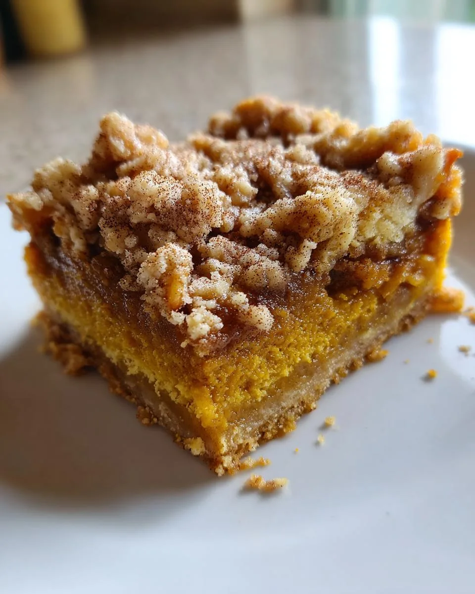 Pumpkin Pie Bars with Streusel Topping - detail 3