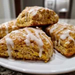 15-Minute Pumpkin Scones with Glaze - Heavenly Fall Treat 10 Pumpkin Scones with Glaze