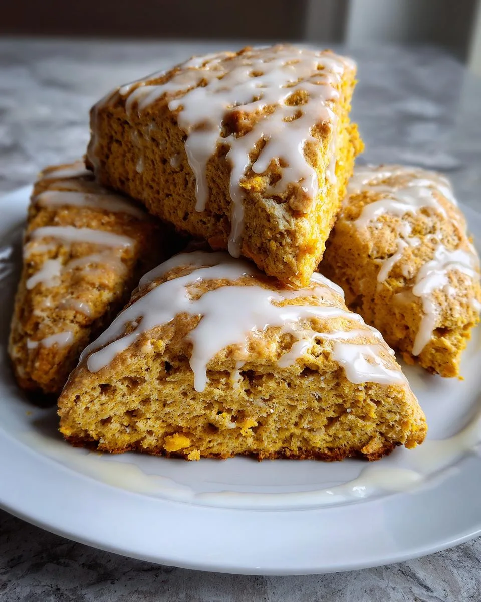 15-Minute Pumpkin Scones with Glaze - Heavenly Fall Treat 7 Pumpkin Scones with Glaze - detail 2